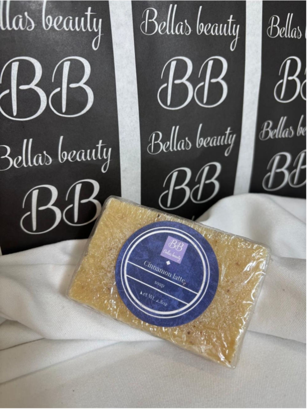 Bellas Beauty Cinnamon Latte Soap Bar One Size Beige Blue V11 x32
